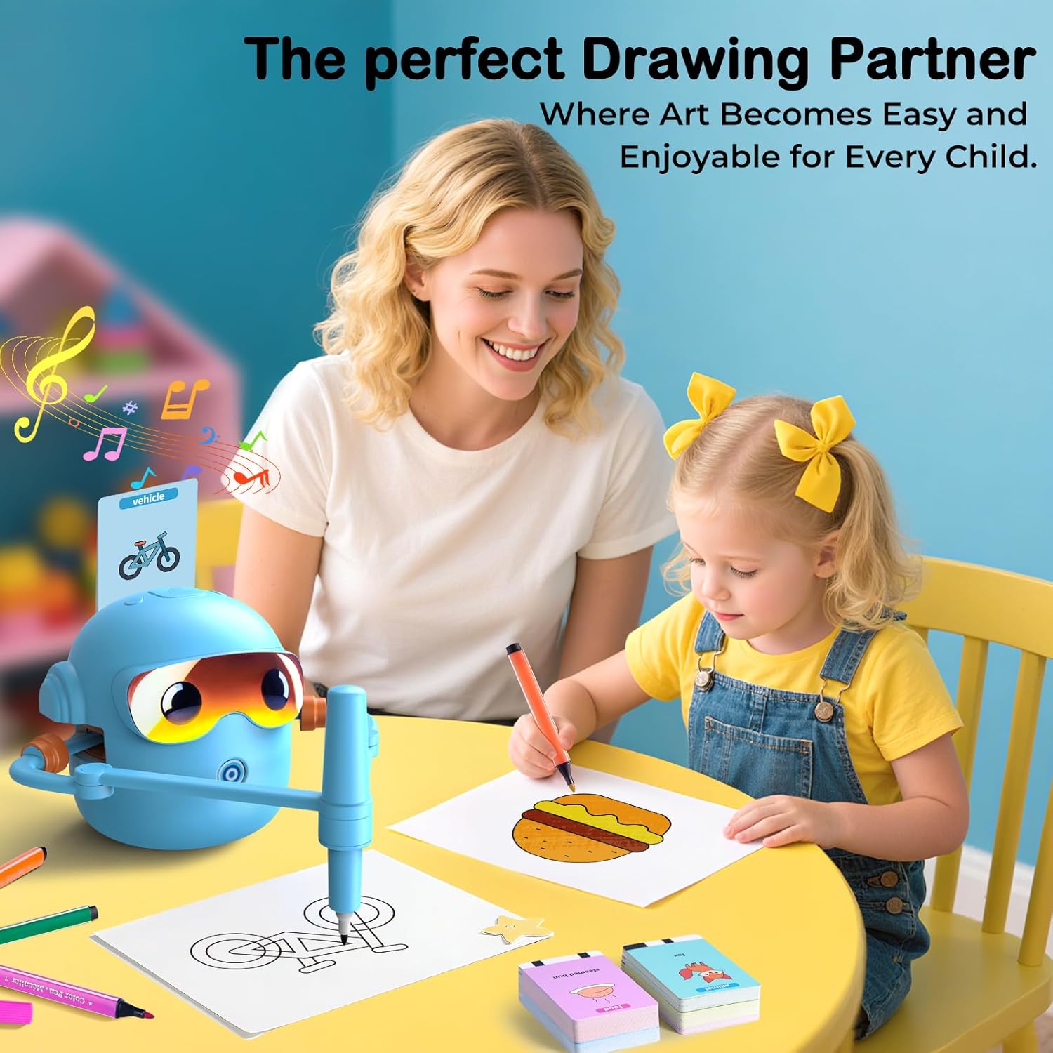 ToddsIQ™ Drawing Robot – Interactive Drawing Toy for Kids Ages 3+
