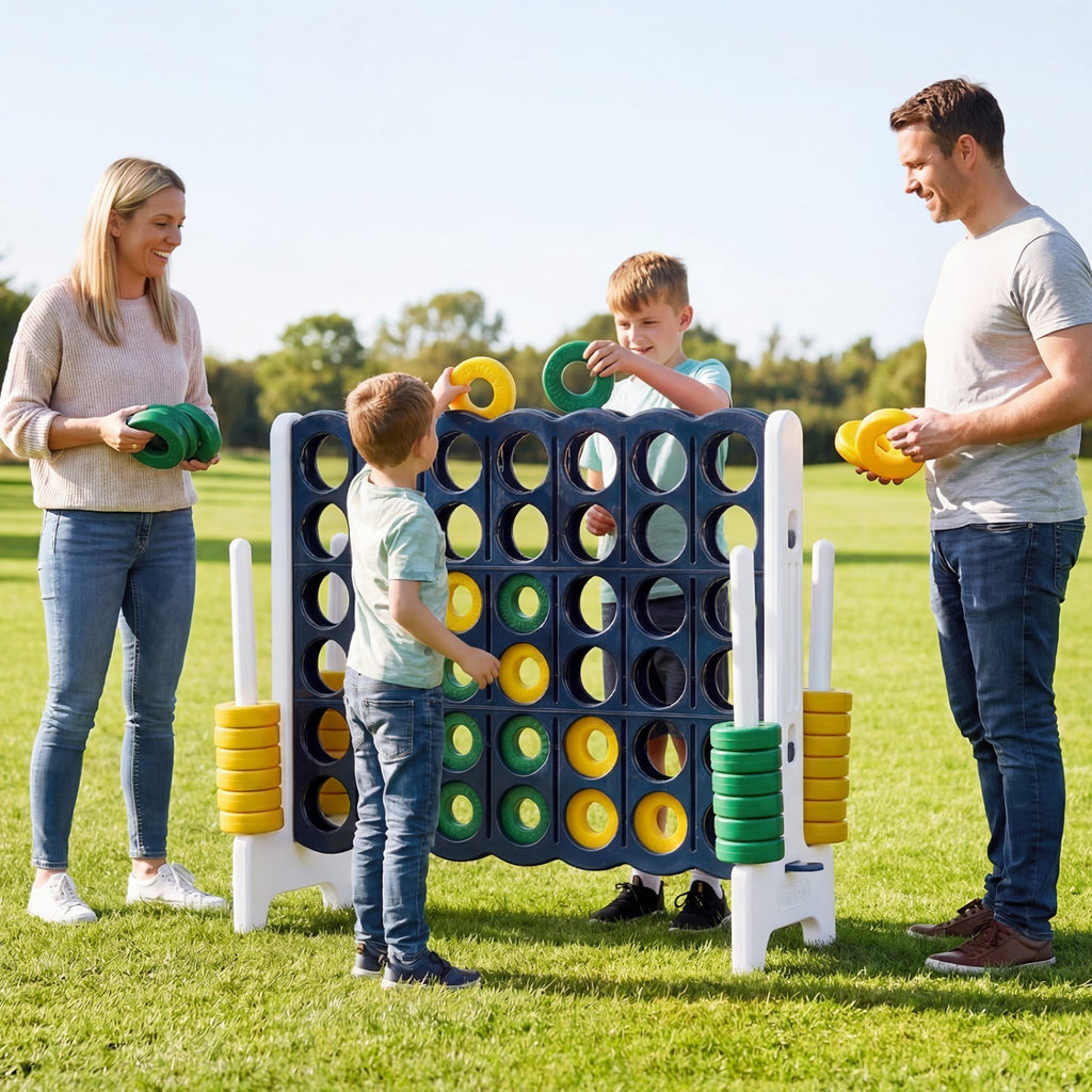 Jumbo 4-in-a-Row Game Set 3.5ft Tall Outdoor Lawn Game