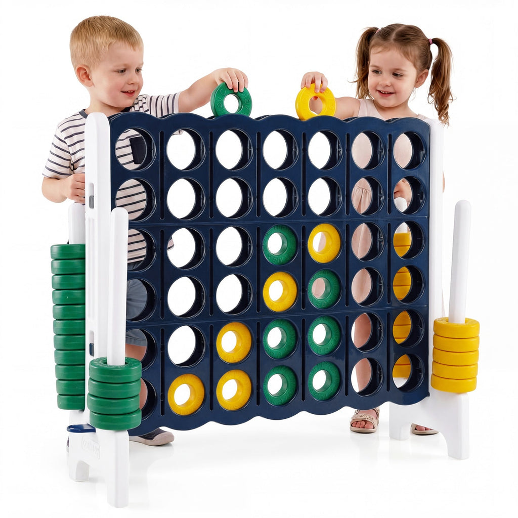 Jumbo 4-in-a-Row Game Set 3.5ft Tall Outdoor Lawn Game