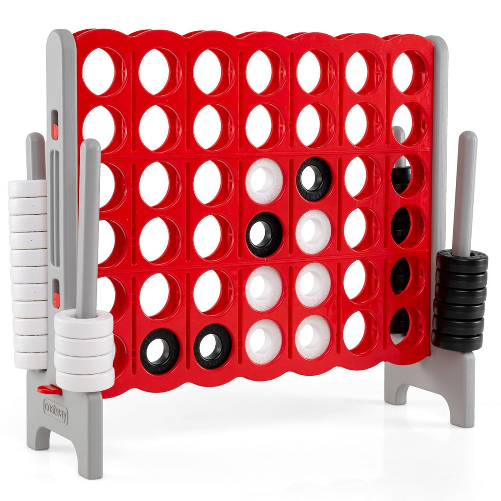 Jumbo 4-in-a-Row Game Set 3.5ft Tall Outdoor Lawn Game