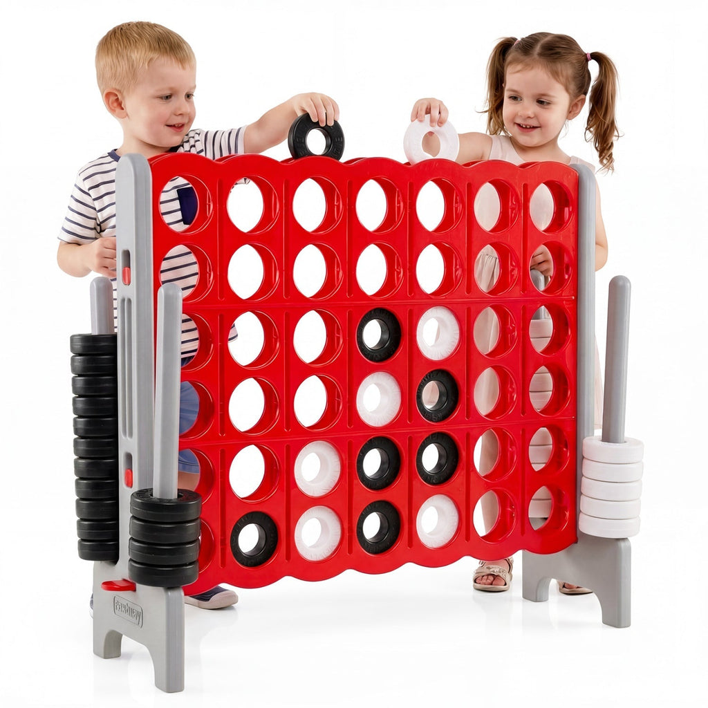 Jumbo 4-in-a-Row Game Set 3.5ft Tall Outdoor Lawn Game