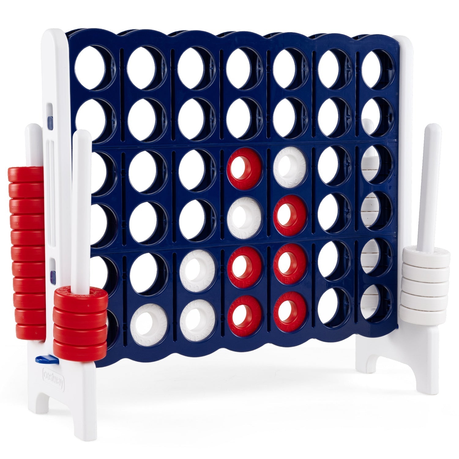 Jumbo 4-in-a-Row Game Set 3.5ft Tall Outdoor Lawn Game