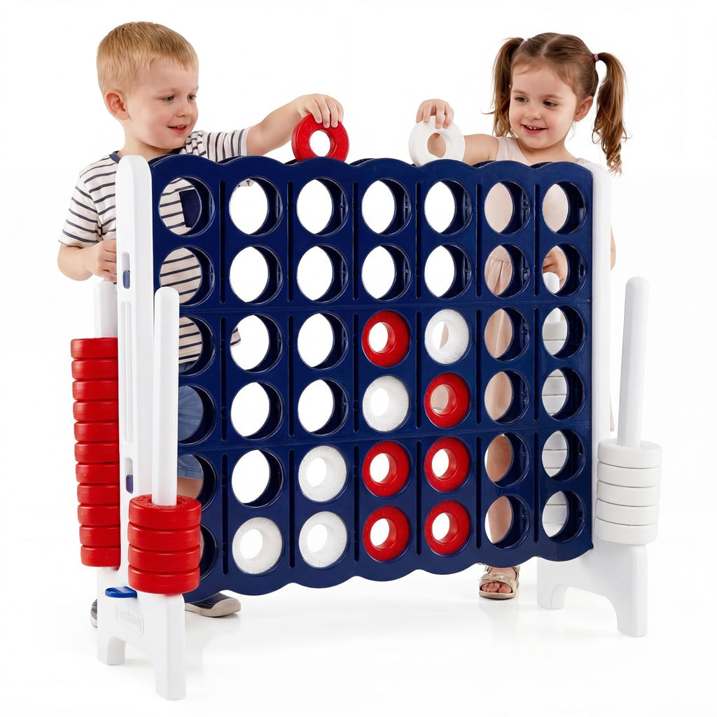 Jumbo 4-in-a-Row Game Set 3.5ft Tall Outdoor Lawn Game