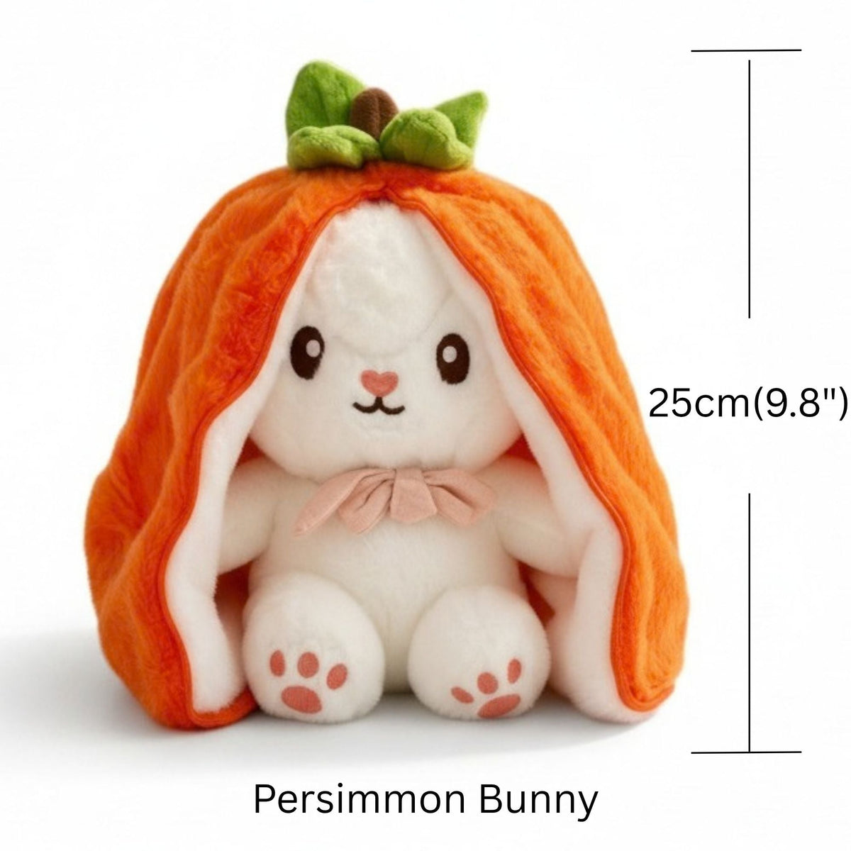 Reversible Strawberry Bunny Plush Toy Soft Polyester Stuffed Animal for Kids Hide and Seek Transforming Toy