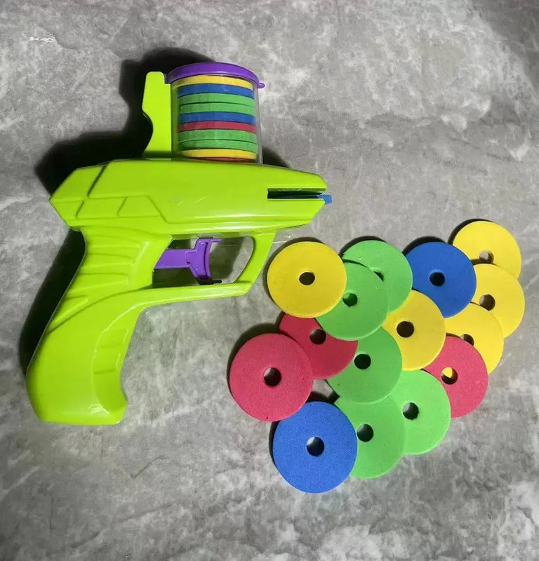 Foam Disc Launcher Set | Flying Disc Hand Shooter for Outdoor Games