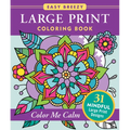 Large Print Coloring Book - Color Me Calm - 50 Big and Simple Designs - Paperback