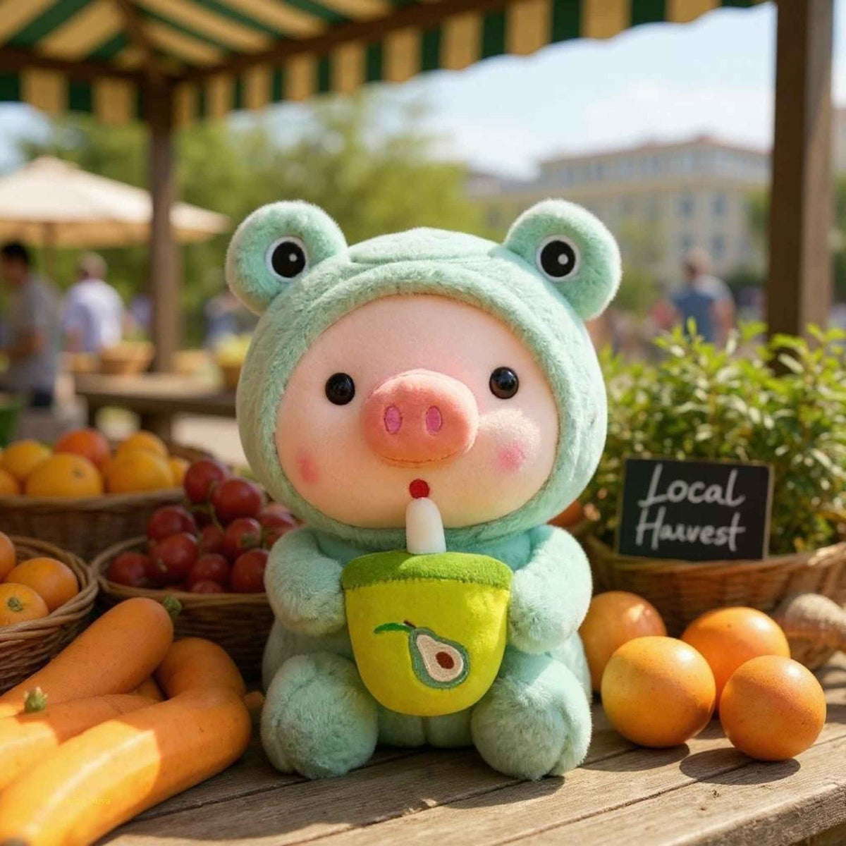 Pig Boba Plush Toy Cute Bubble Tea Stuffed Animal for Kids