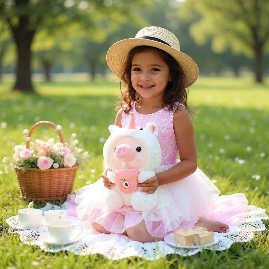 Pig Boba Plush Toy Cute Bubble Tea Stuffed Animal for Kids