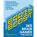 Brain Boost: 365 Brain Games for Adults: Crosswords, Word Searches, Logic Puzzles, Sudoku, and More - Paperback
