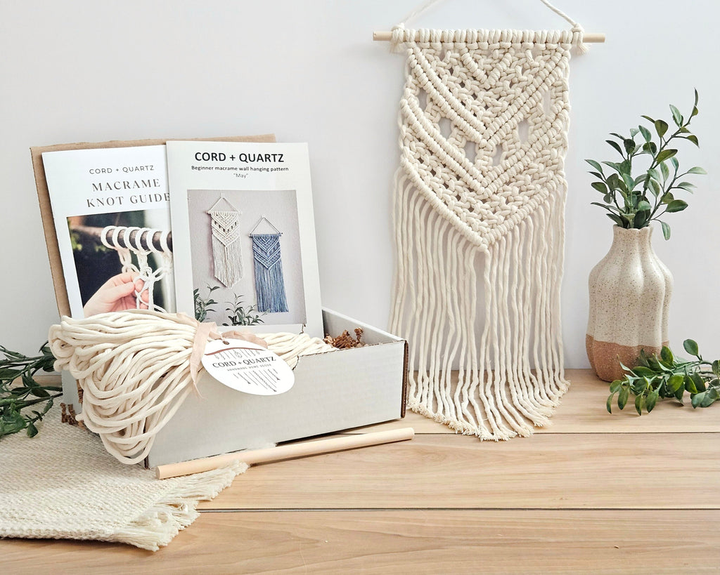 Macrame wall hanging kit "May". Beginner DIY  kits