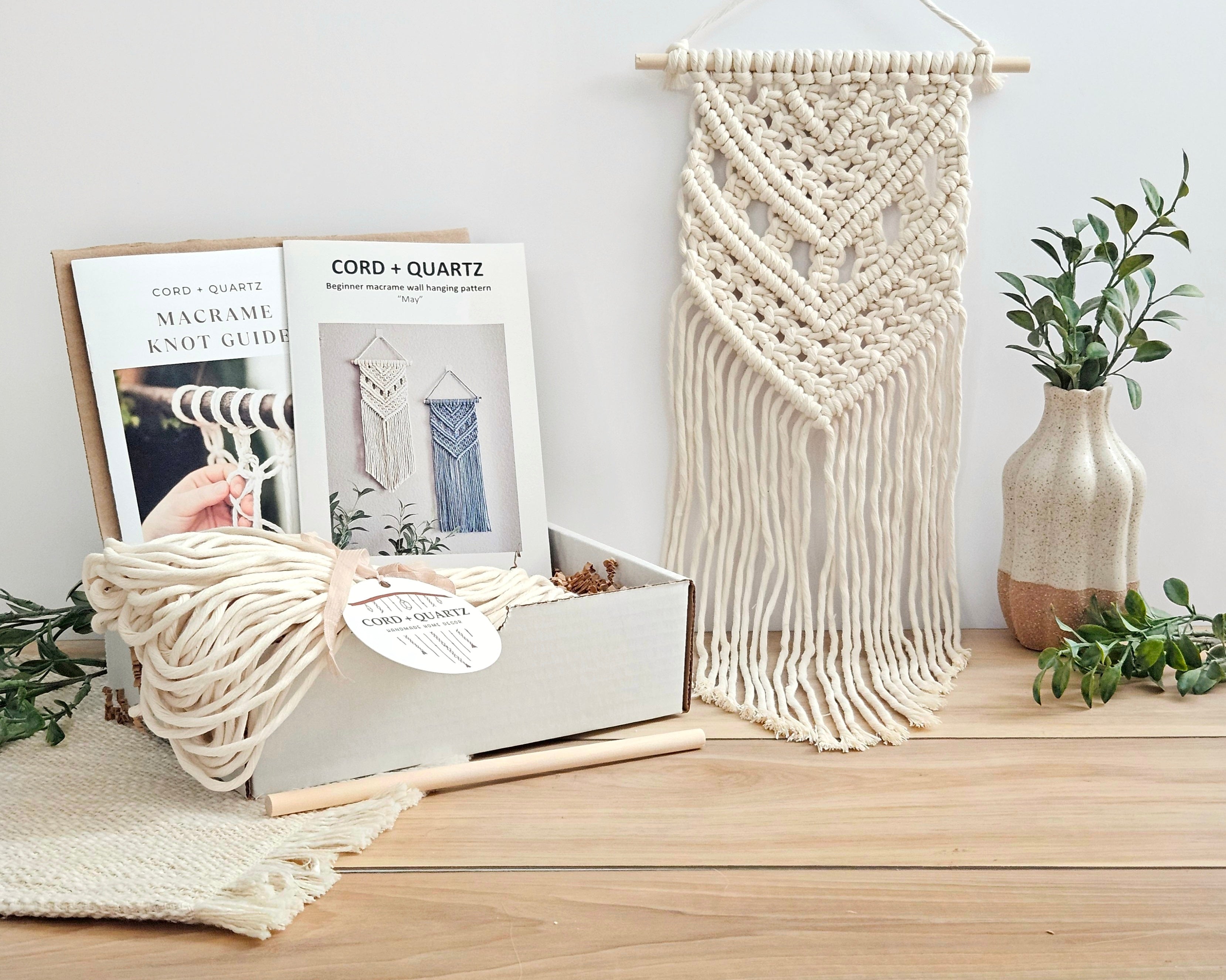 Macrame wall hanging kit "May". Beginner DIY  kits