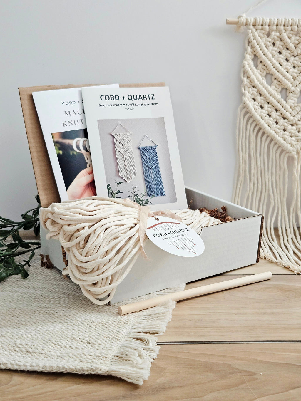 Macrame wall hanging kit "May". Beginner DIY  kits
